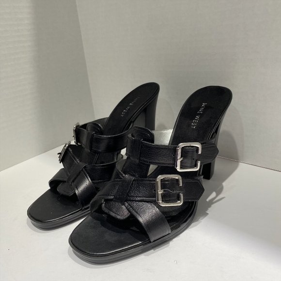 NINE WEST BLACK HEELS IN SIZE 9M - Picture 3 of 4